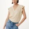 MEXX V-hals Blouse Zand 1 MEXX V-hals Blouse Zand -Style Verkoop wo0441033w 131308 5