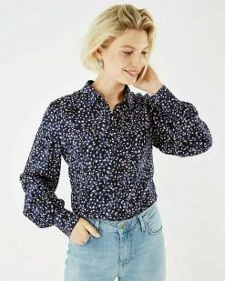MEXX Print Blouse Navy