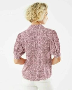 MEXX Korte Mouwen Blouse Fuchsia -Style Verkoop xc0410023w 192033 3