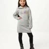 MEXX Hooded Sweat Dress Grey Melee -Style Verkoop zn0610026 01g 300001 2