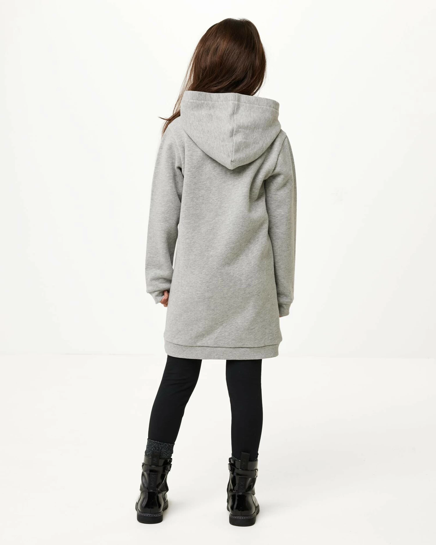 MEXX Hooded Sweat Dress Grey Melee 5 MEXX Hooded Sweat Dress Grey Melee - Afbeelding 3