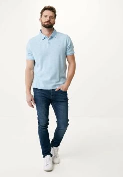 MEXX Polo Gestreept Licht Blauw -Style Verkoop zn1407033m 144121 3