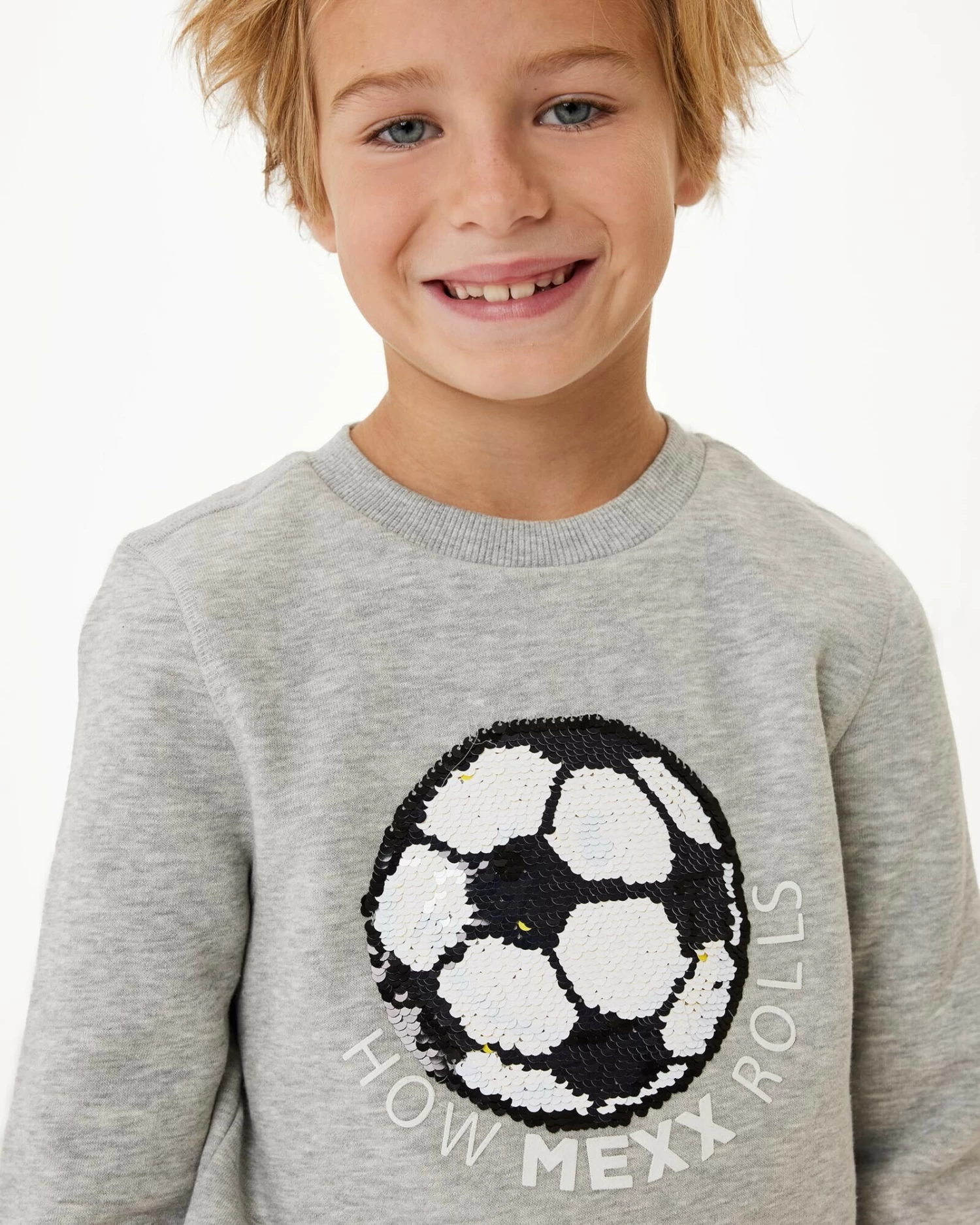 MEXX Two Way Sequince Crewneck Grey Melee 7 MEXX Two Way Sequince Crewneck Grey Melee - Afbeelding 5