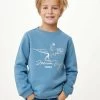 MEXX Crewneck With Artwork Mid Blue -Style Verkoop zn1851026b 184020 2