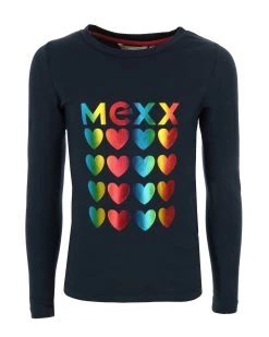 MEXX T-shirt Logo Carrier In Glitter Navy -Style Verkoop zn2105026g 194020