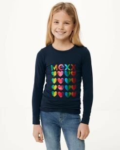 MEXX T-shirt Logo Carrier In Glitter Navy