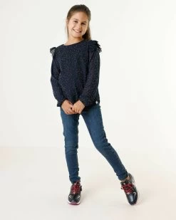 MEXX Mesh Blouse AOP Navy