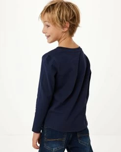 MEXX T-shirt Logo Carrier Navy -Style Verkoop zn2114026b 194020 4