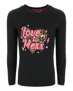 MEXX Long Sleeve Artwork T-shirt Black 12 MEXX Long Sleeve Artwork T-shirt Black -Style Verkoop zn2121026g 193911