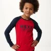 MEXX Colorblock T-shirt Long Sleeve Red -Style Verkoop zn2129026b 191559 2