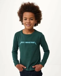 MEXX Long Sleeve Logo Carrier T-shirt Dark Green