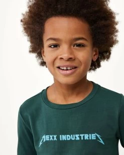 MEXX Long Sleeve Logo Carrier T-shirt Dark Green -Style Verkoop zn2133026b 195212 5