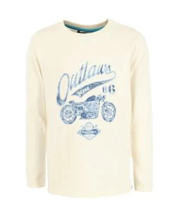 MEXX Long Sleeve Artwork T-shirt Off White -Style Verkoop zn2134026b 110701