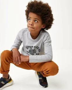 MEXX Long Sleeve Artwork T-shirt Grey Melee