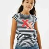 MEXX Striped Artwork T-shirt Navy